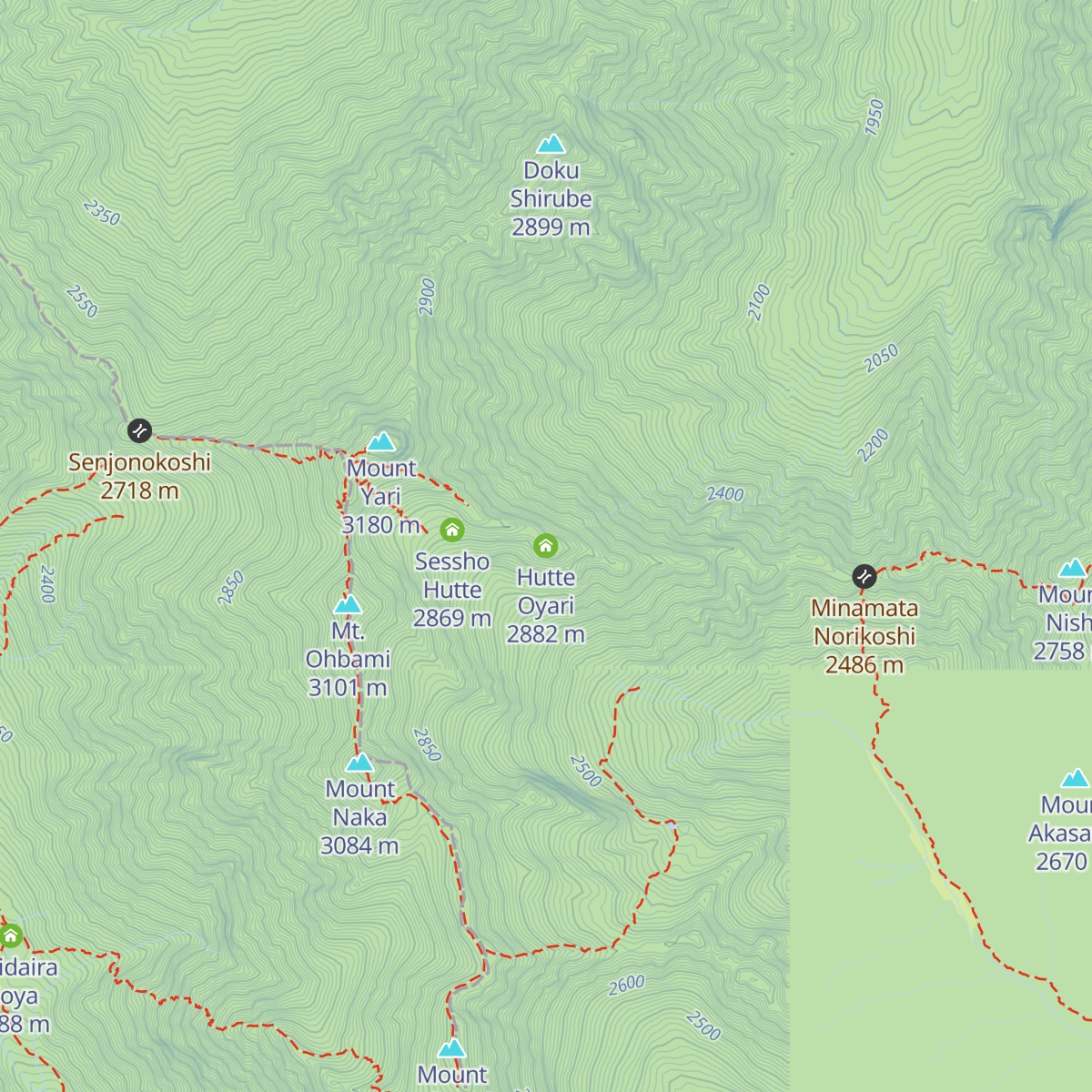 Hutte Oyari map