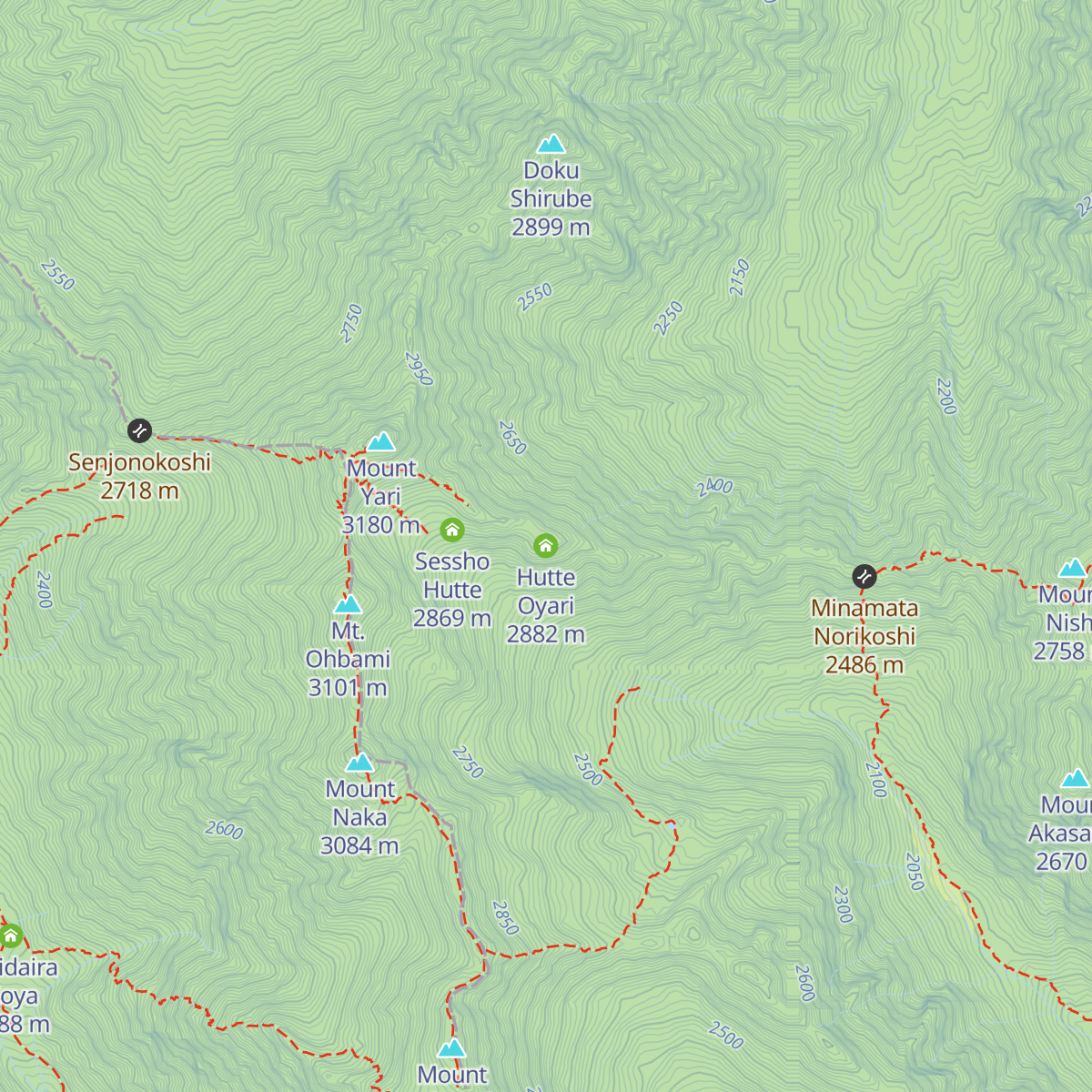 Hutte Oyari map