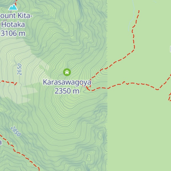 Map of Karasawa Hutte