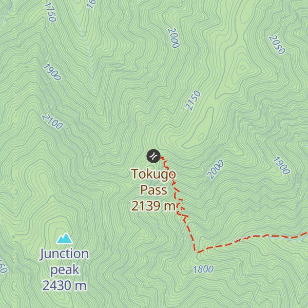 Map of Tokugoto Toge Hut