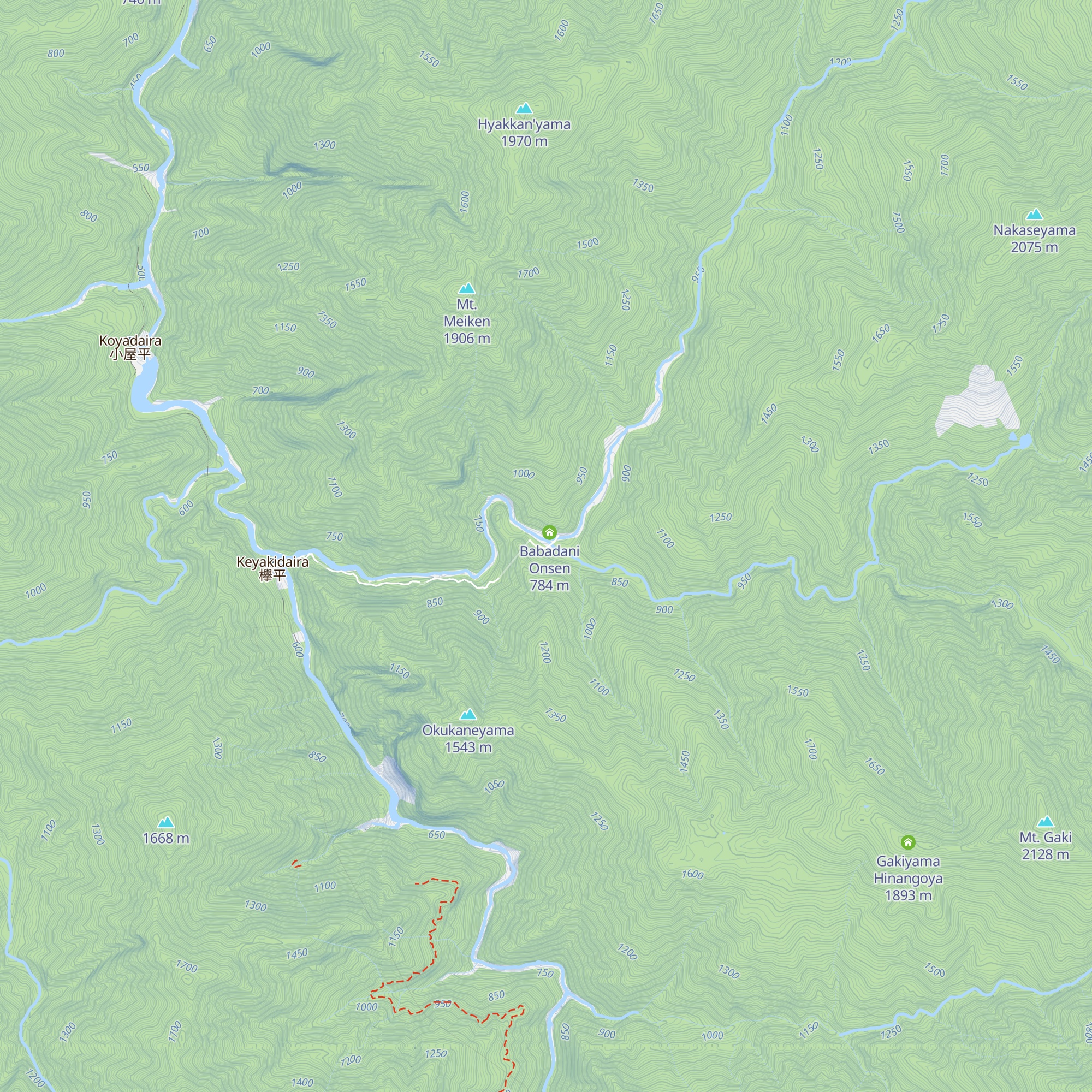 Yamagoya Babadani Onsen map
