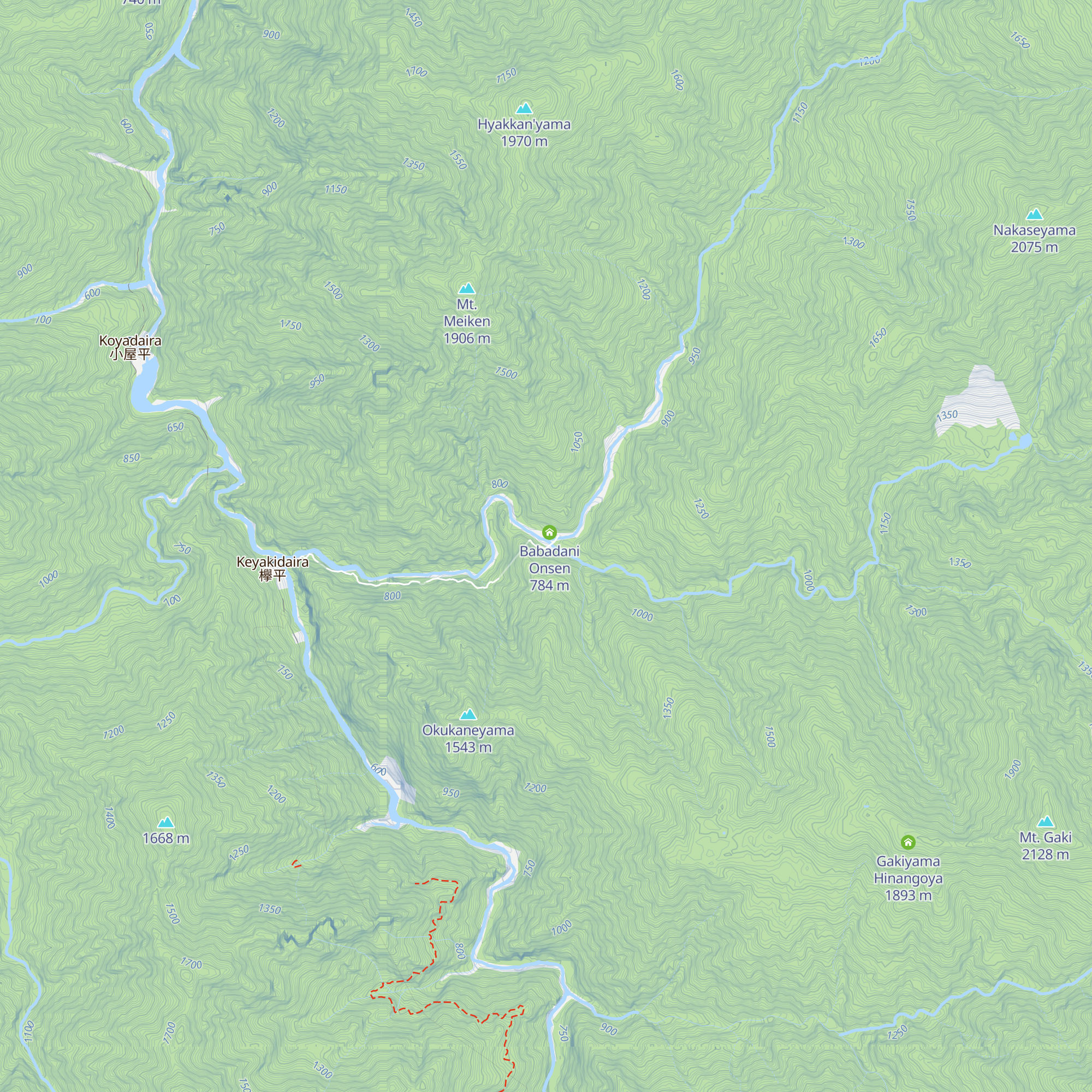 Yamagoya Babadani Onsen map