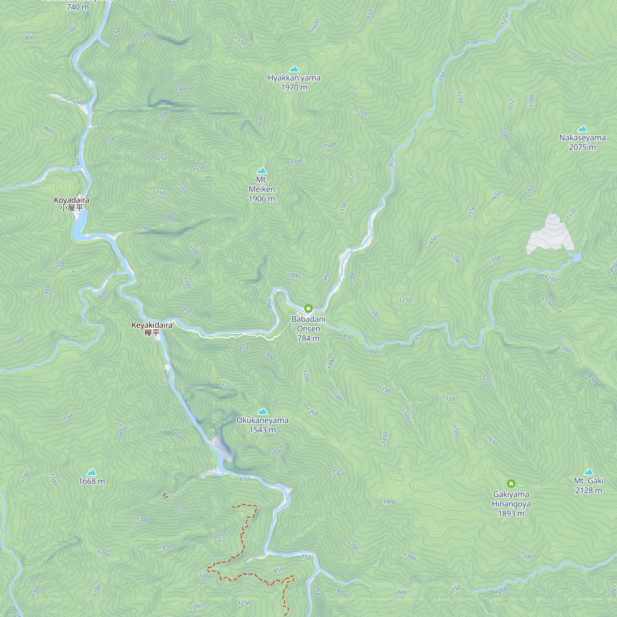 Babadani Onsen map
