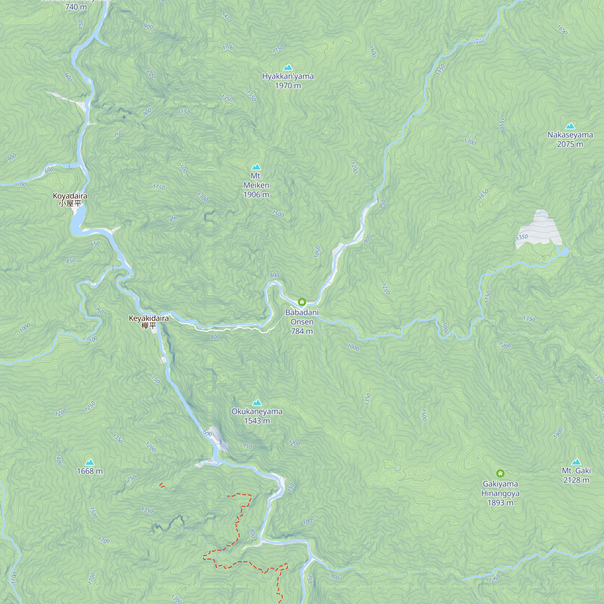 Babadani Onsen map
