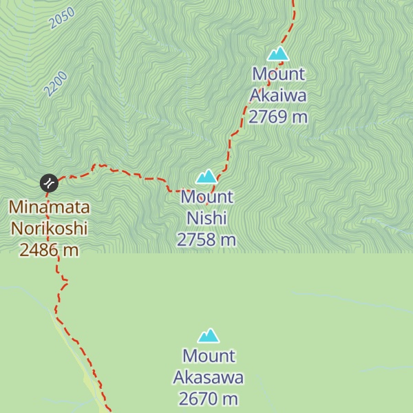 Map of Hutte Nishidake