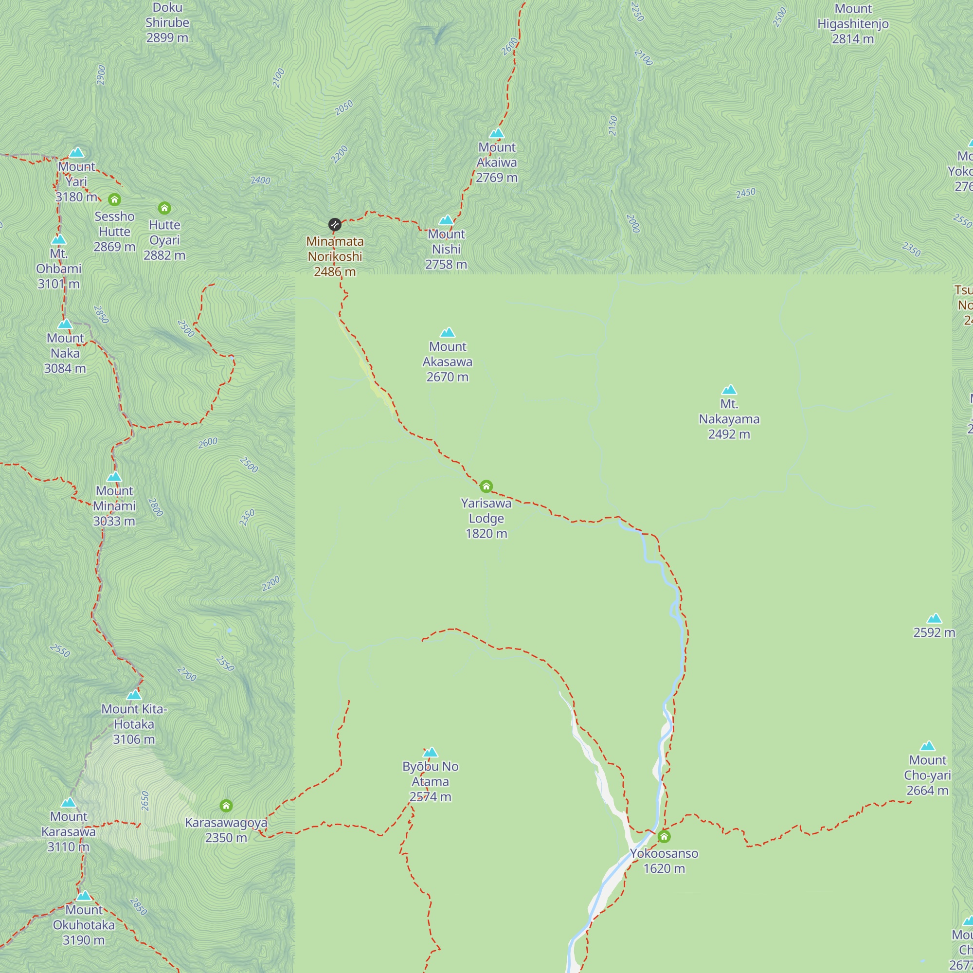 Yarisawa Lodge map