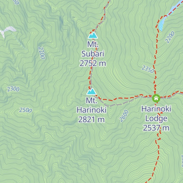 Map of Mt. Harinoki