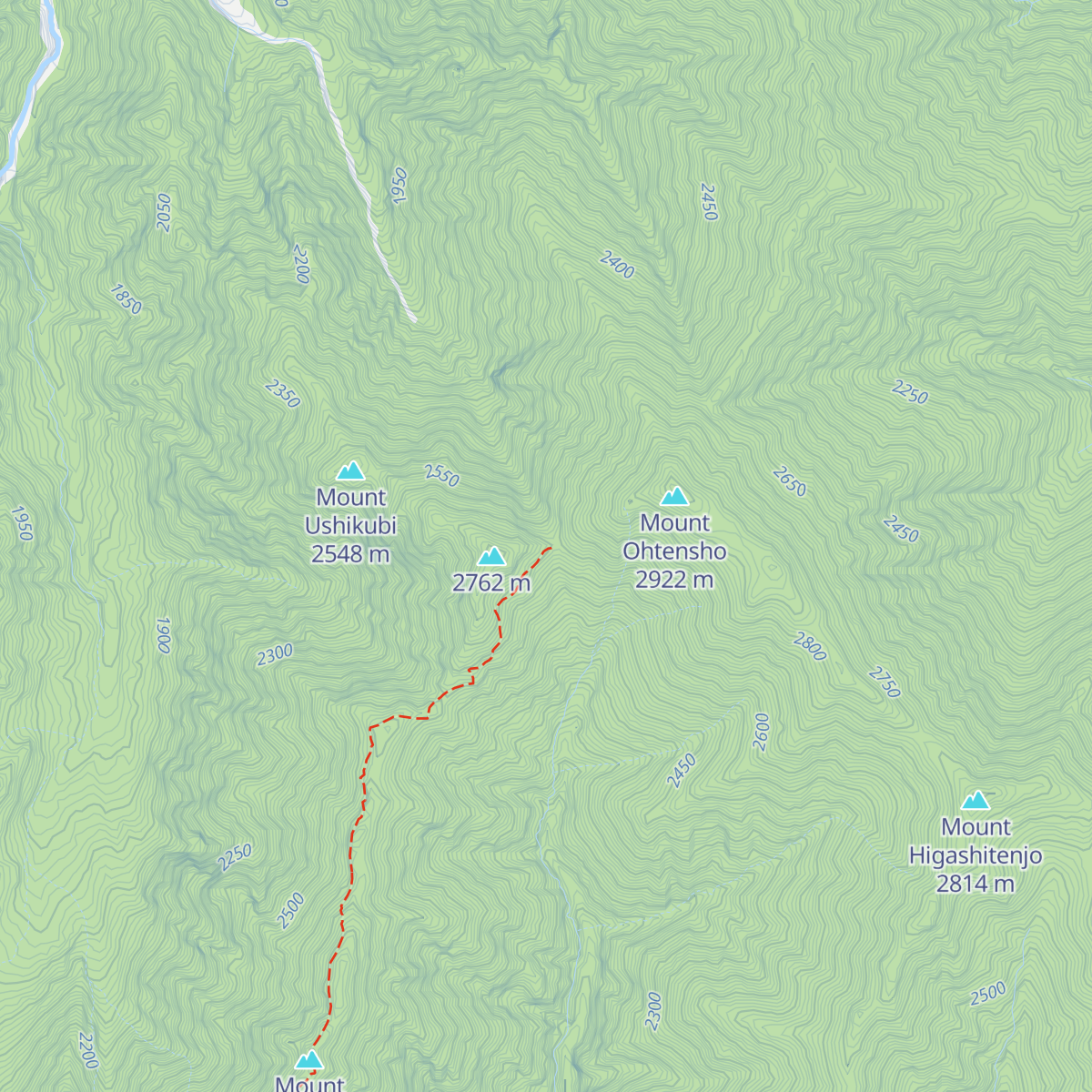 Otenjo Hutte map