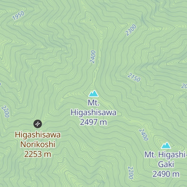 Map of Mt. Higashisawa