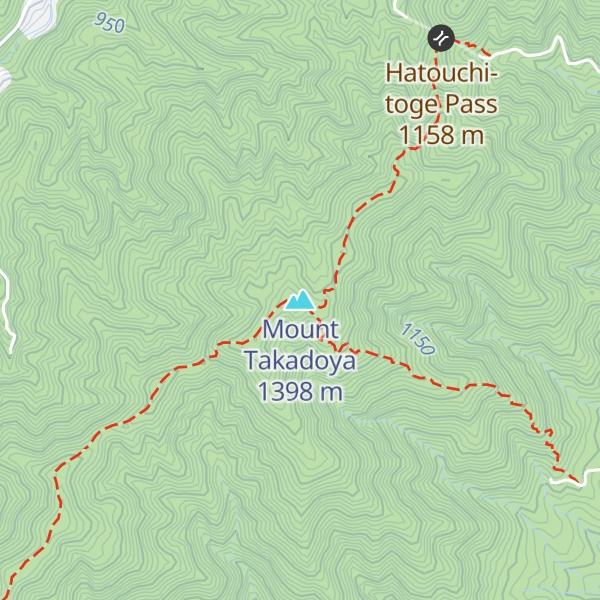 Map of Mount Takadoya