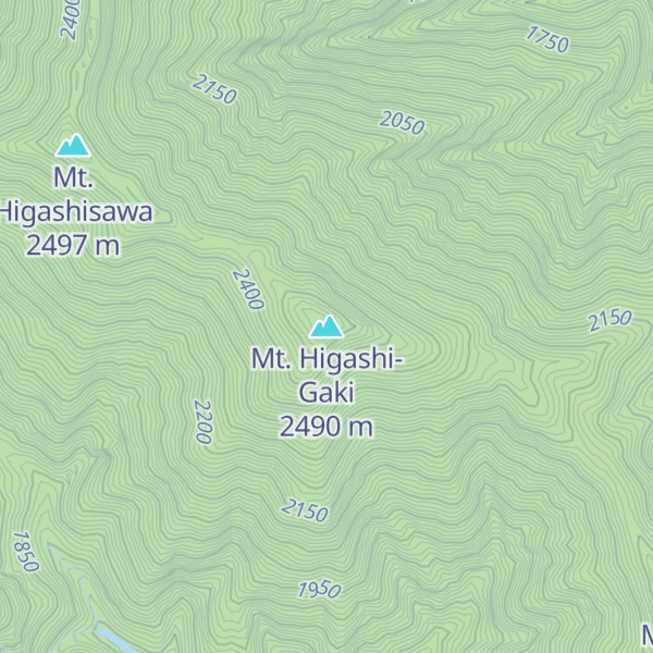 Map of Mt. Higashi-Gaki
