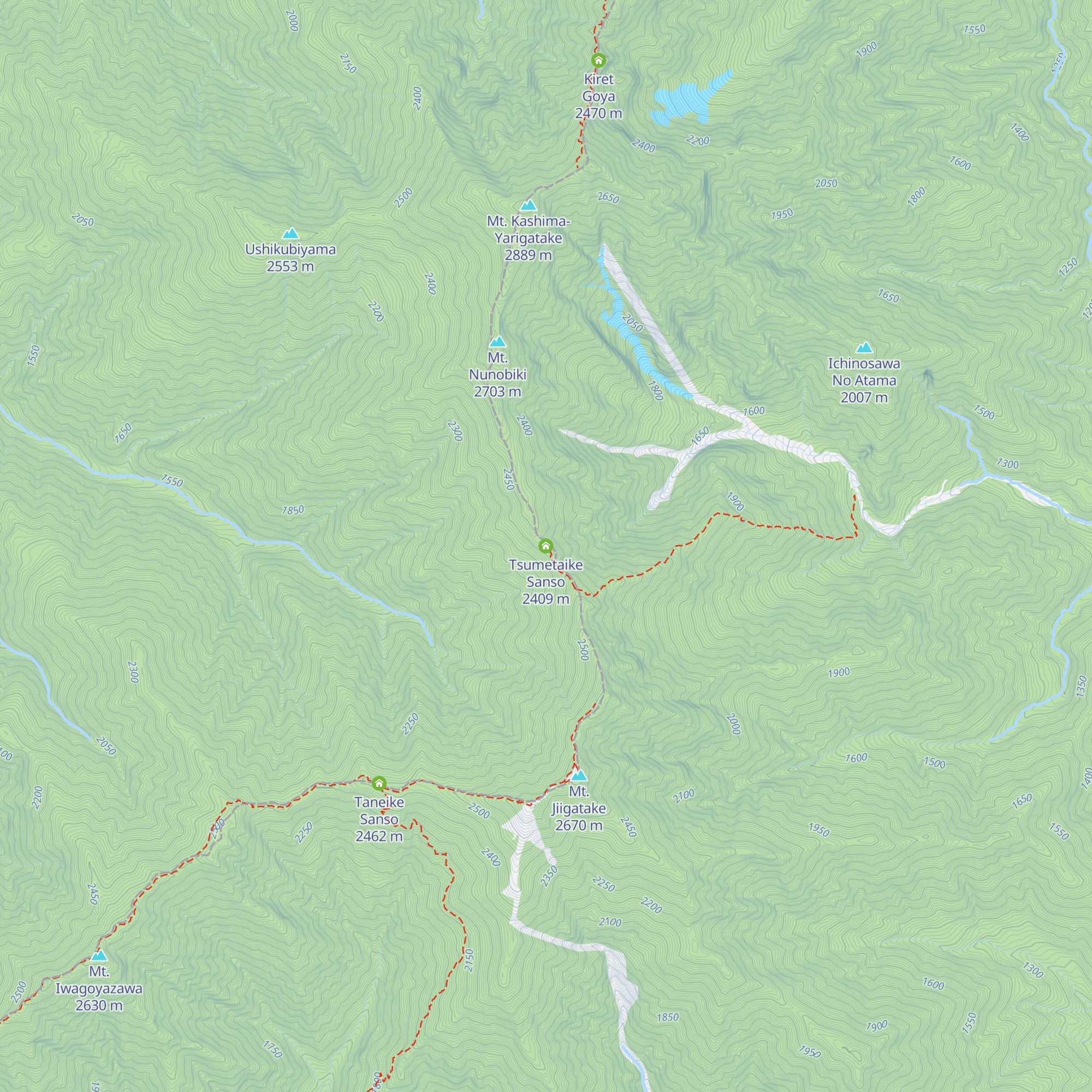 Tsumetaike Sanso map