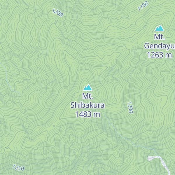 Map of Mt. Shibakura