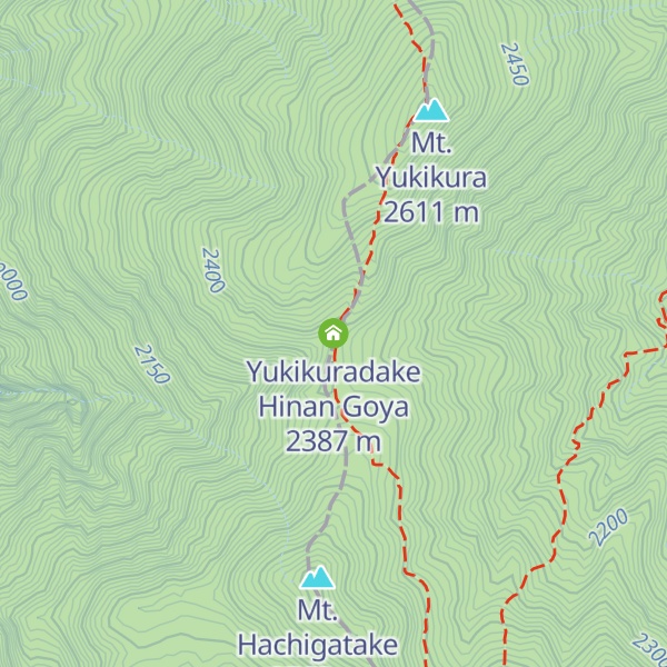 Map of Yukikuradake Hinan Goya