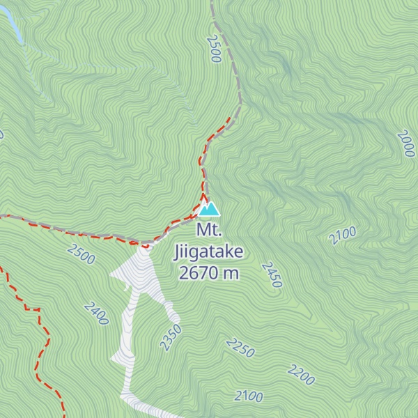 Map of Mt. Jiigatake