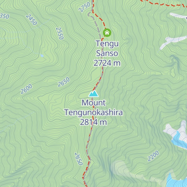 Map of Mount Tengunokashira