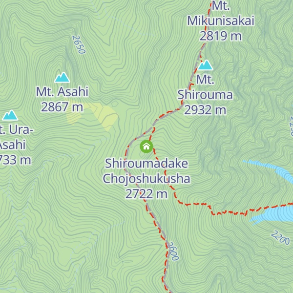 Map of Shiroumadake Chojoshukusha