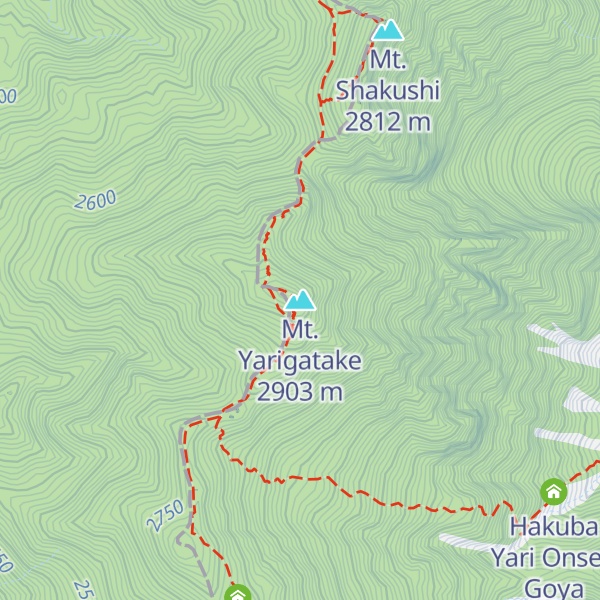 Map of Mt. Yarigatake