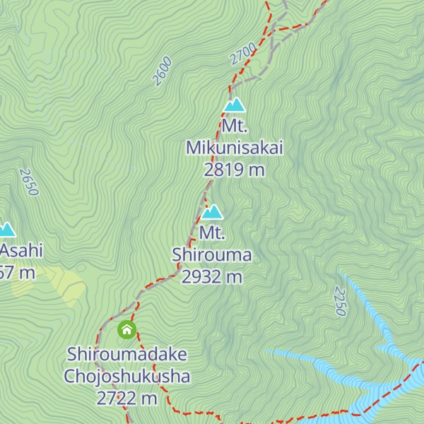 Map of Mt. Shirouma