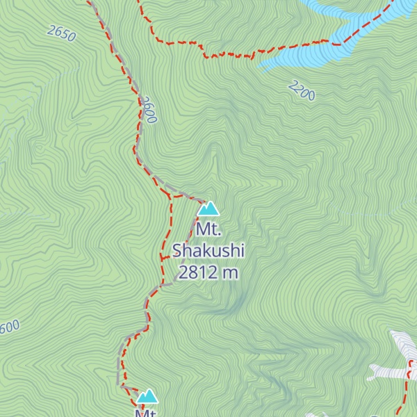 Map of Mt. Shakushi