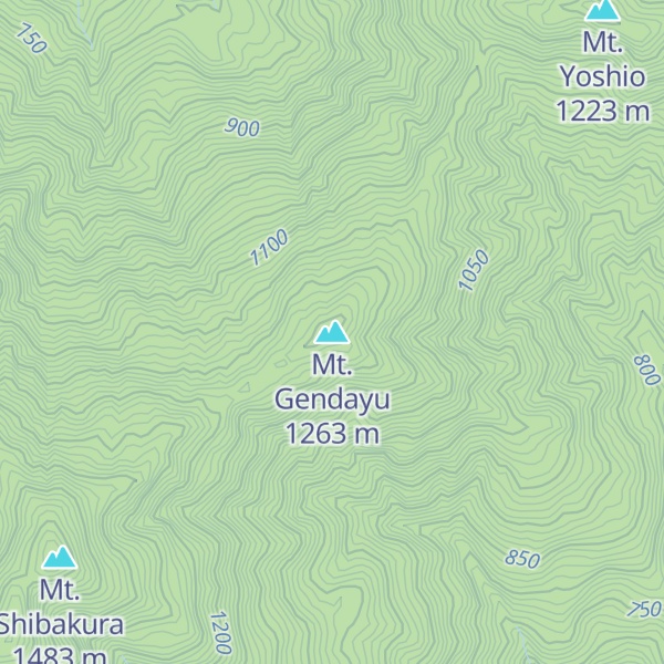 Map of Mt. Gendayu