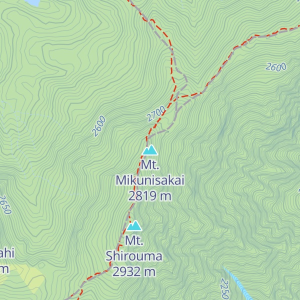 Map of Mt. Mikunisakai