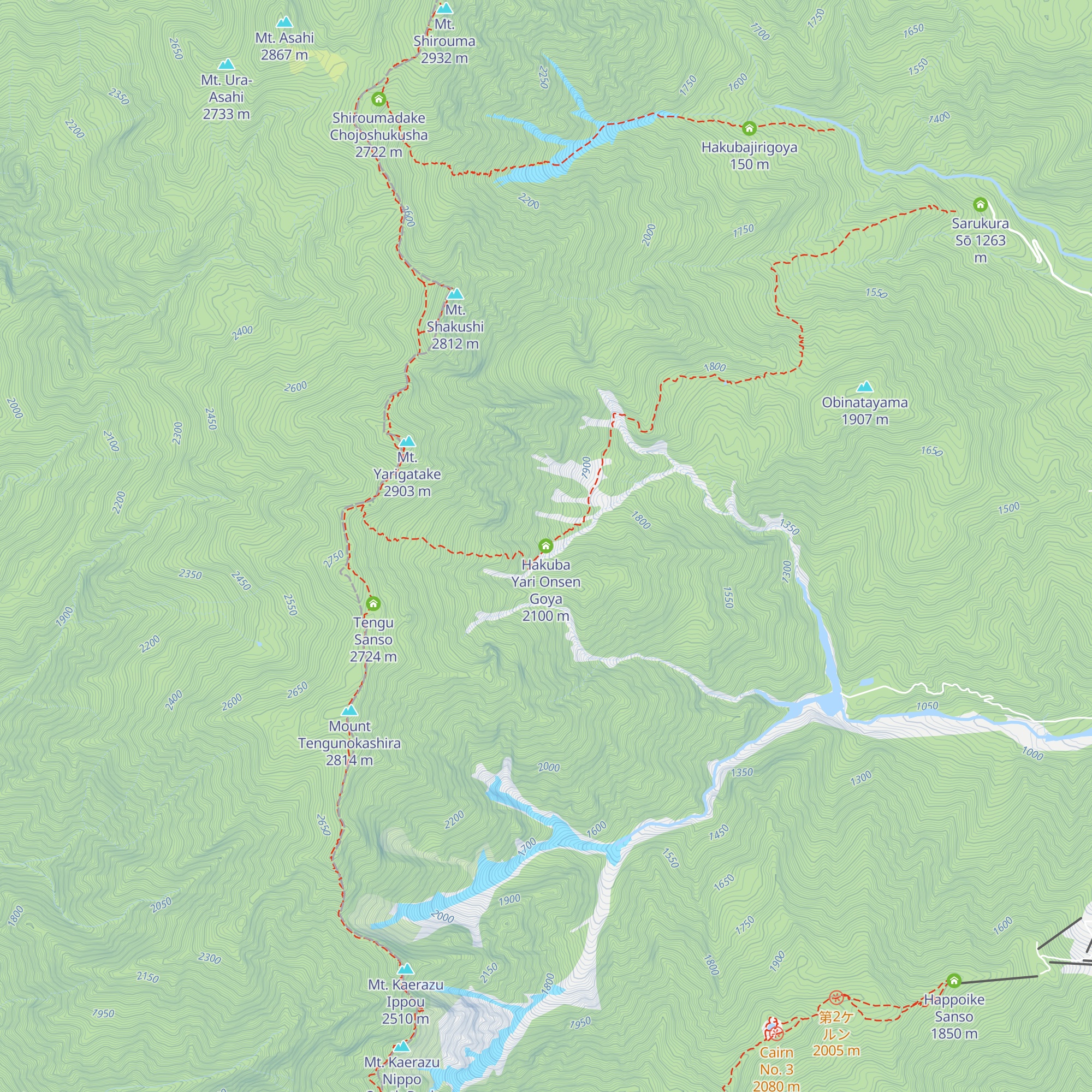 Hakuba Yari Onsen Goya map