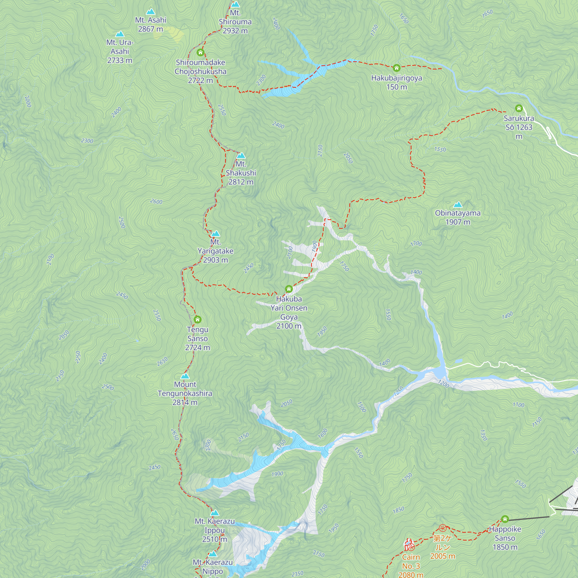 Hakuba Yari Onsen Goya map