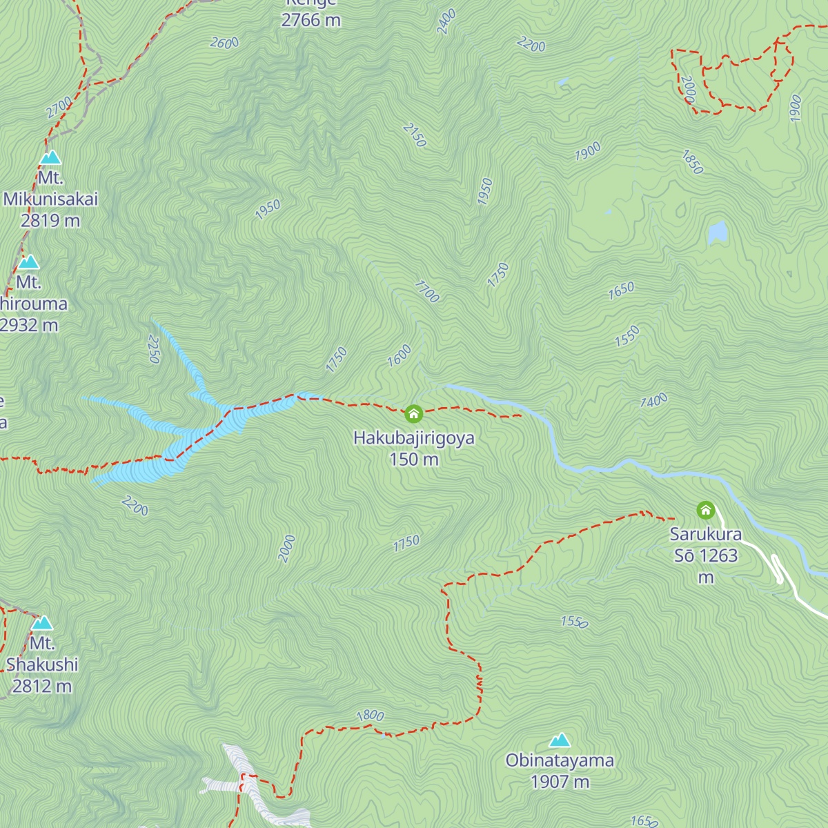 Hakubajirigoya map