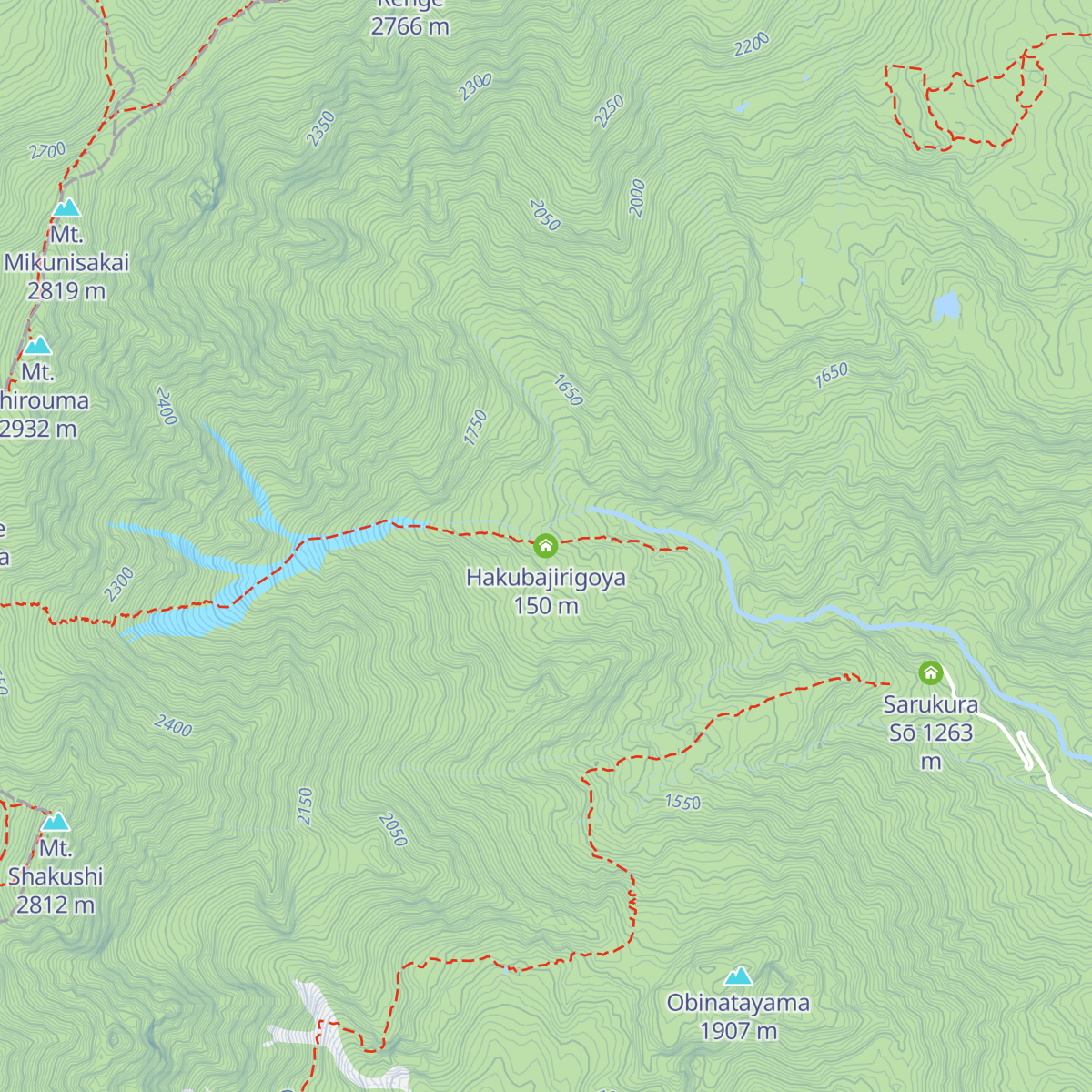 Hakubajirigoya map