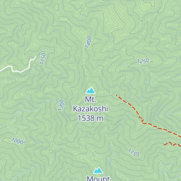 Map of Mt. Kazakoshi