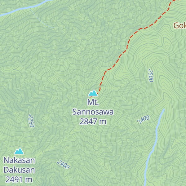 Map of Mt. Sannosawa