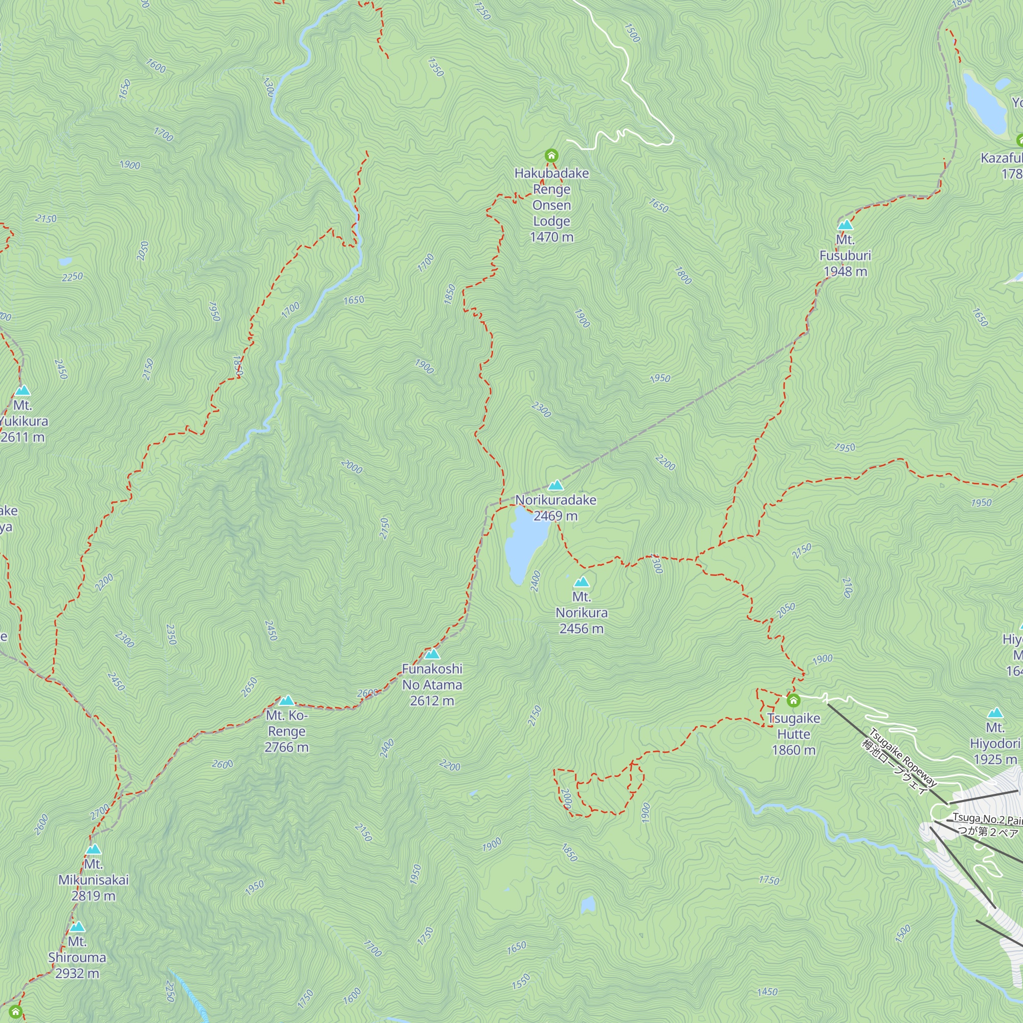 Hakubaōikesansō map