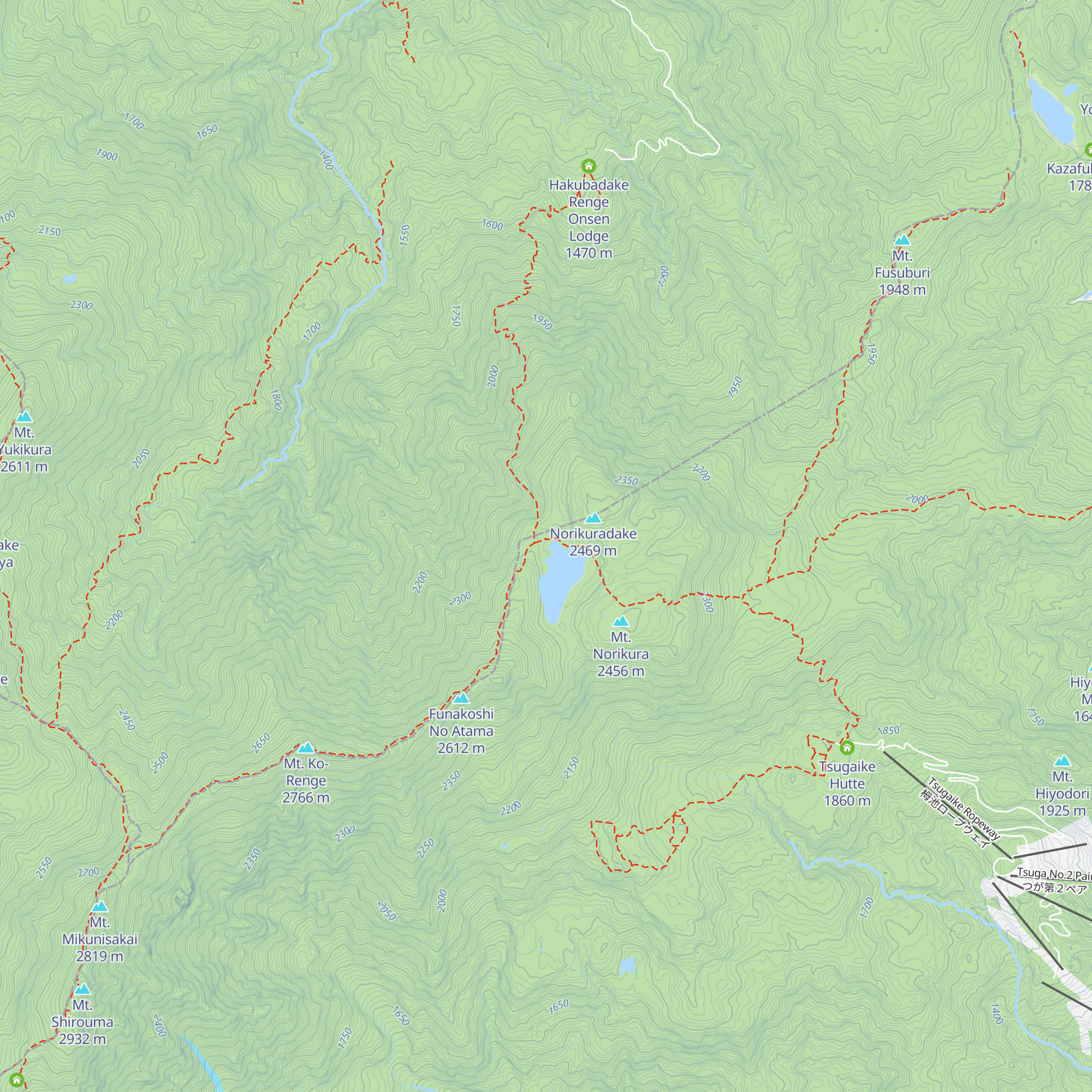 Hakubaōikesansō map