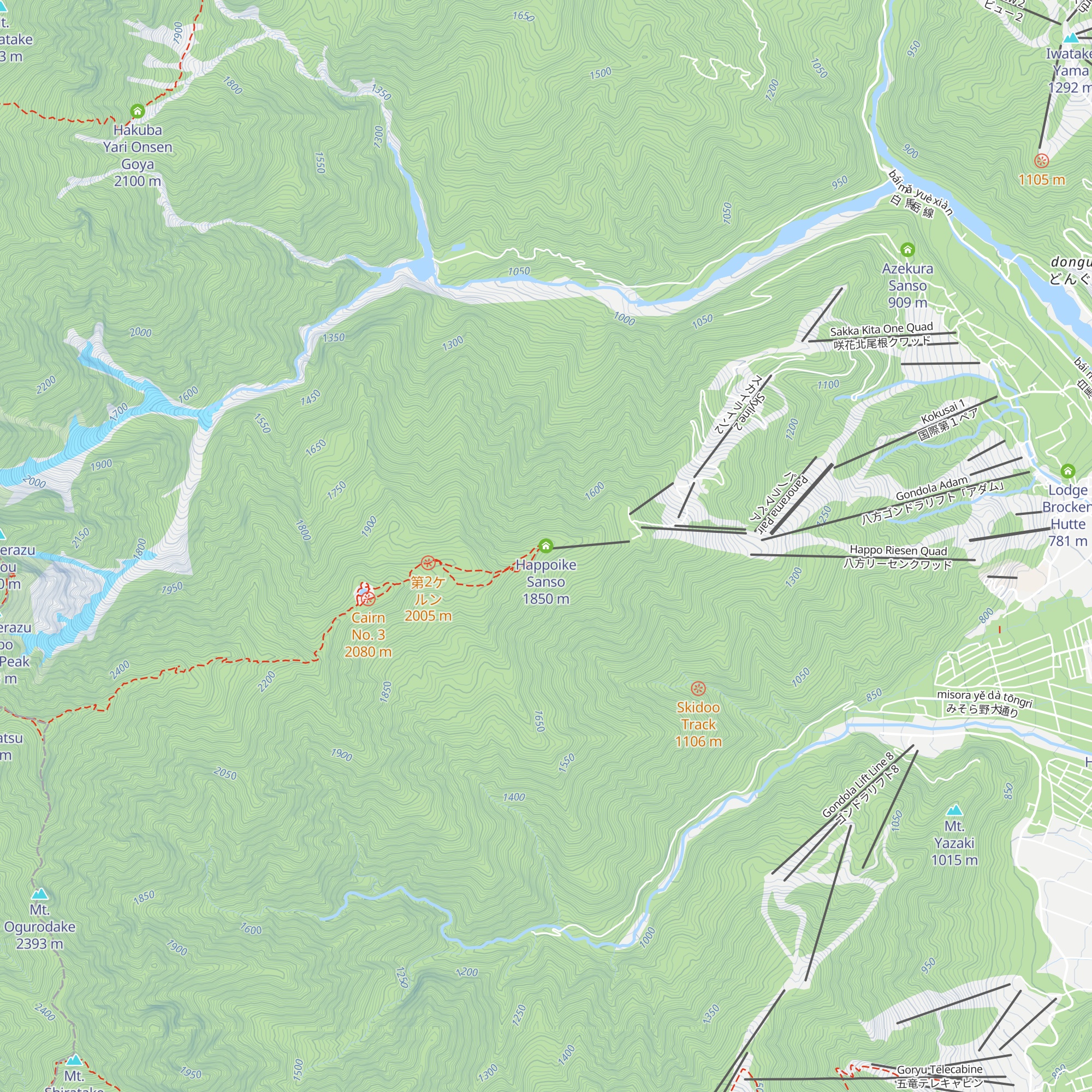 Happoike Sanso map