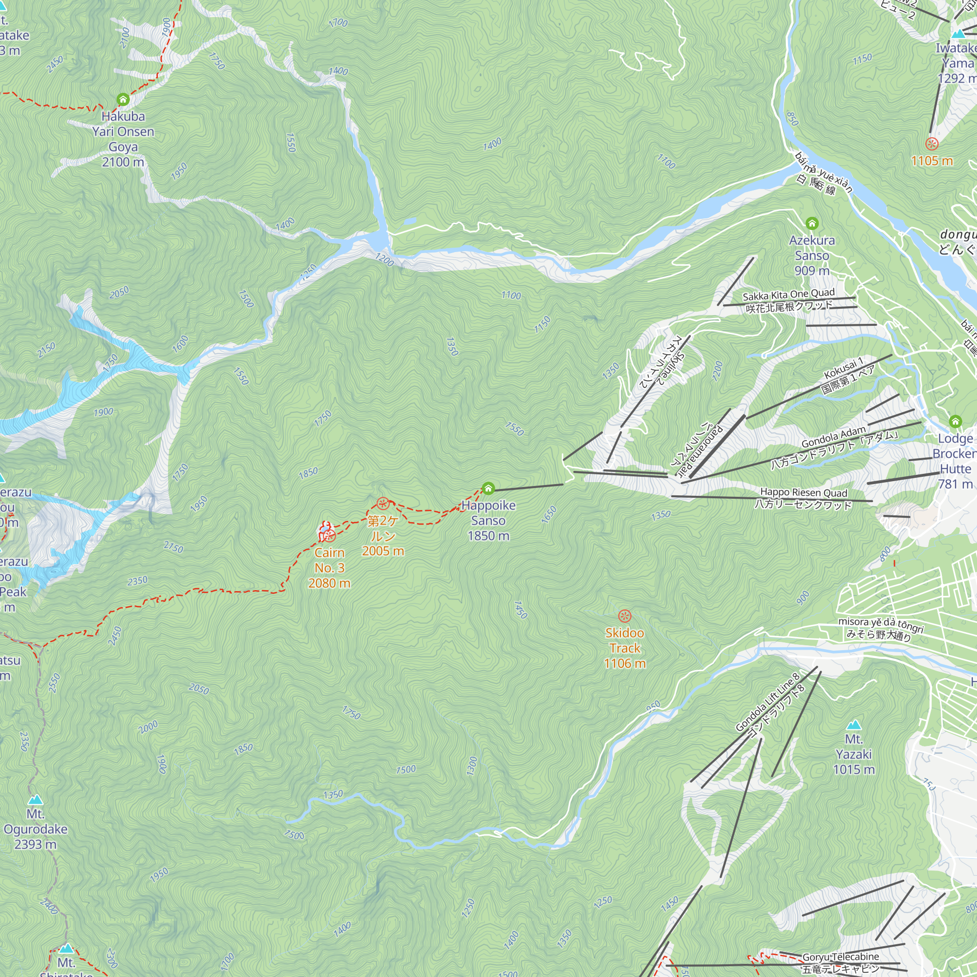 Happoike Sanso map