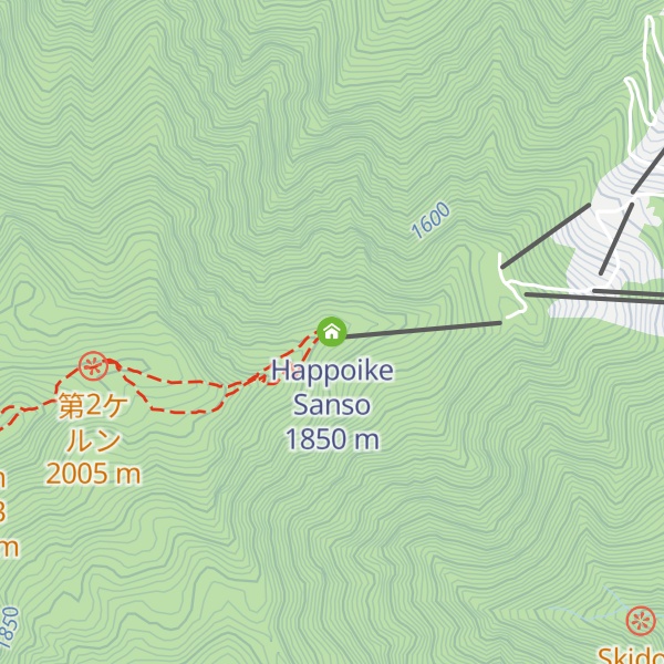 Map of Happoike Sanso