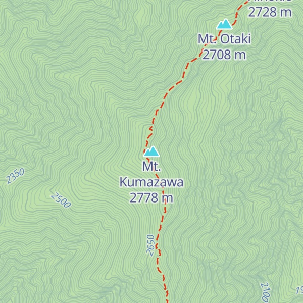 Map of Mt. Kumazawa