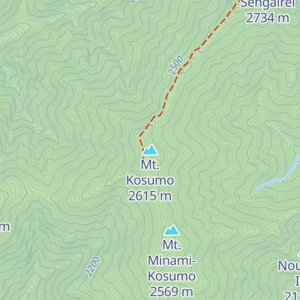 Map of Mt. Kosumo