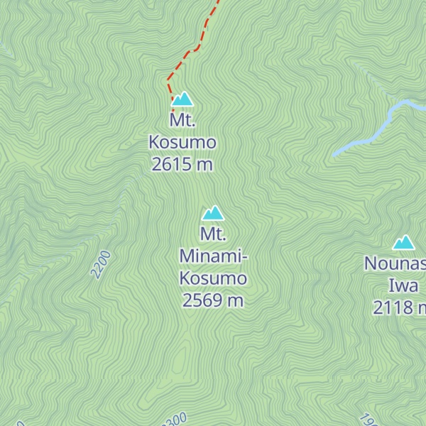 Map of Mt. Minami-Kosumo