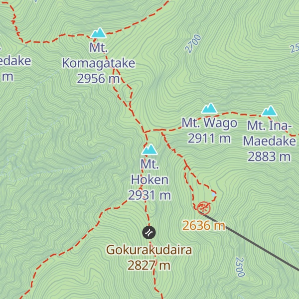 Map of Mt. Hoken