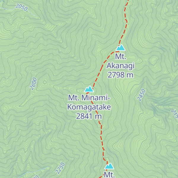 Map of Mt. Minami-Komagatake