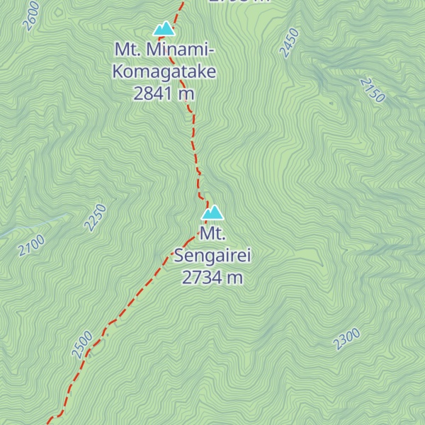 Map of Mt. Sengairei
