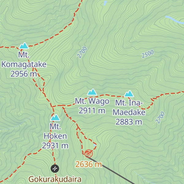 Map of Mt. Wago