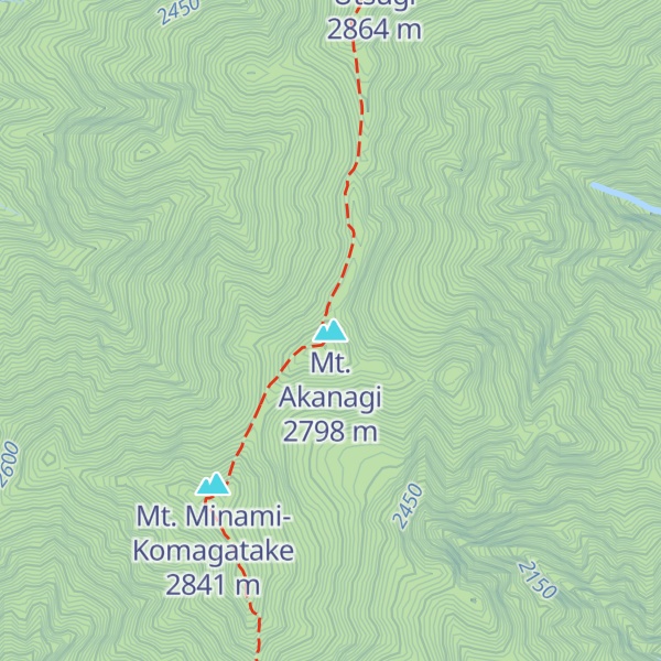 Map of Mt. Akanagi