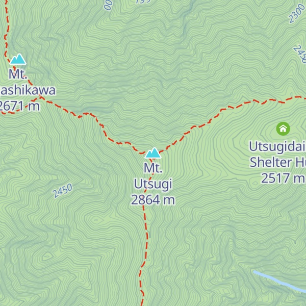 Map of Mt. Utsugi