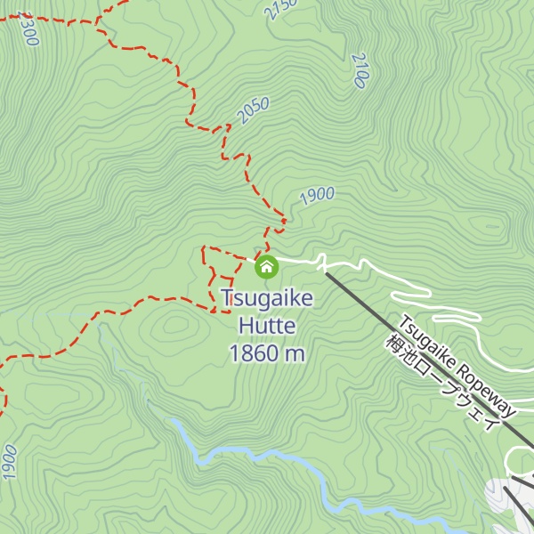 Map of Tsugaike Hutte