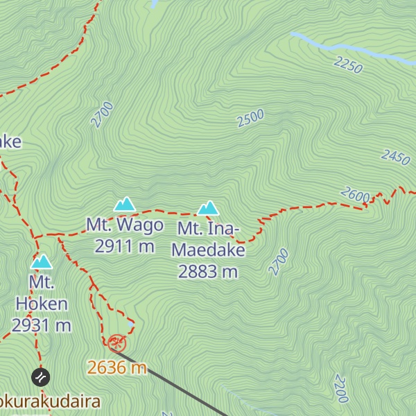 Map of Mt. Ina-Maedake