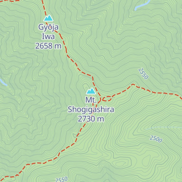 Map of Mt. Shogigashira