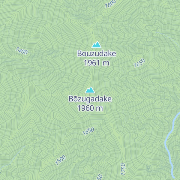 Map of Bōzugadake